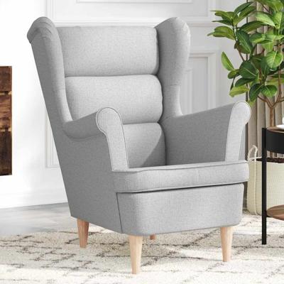 Fauteuil 74x84x100 cm stof wolkengrijs