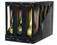 Piek glas d8l31 cm groen a3 kerst - Decoris