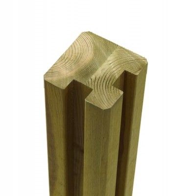 Gleufpaal Geïmpregneerd Hout 9 x 9 x 268 CM Hoekpaal
