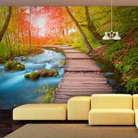 Zelfklevend fotobehang - Vredig oase, bos, 8 maten, premium print - thumbnail