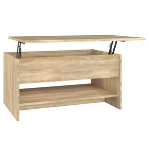 vidaXL Salontafel 80x50x40 cm bewerkt hout sonoma eikenkleurig