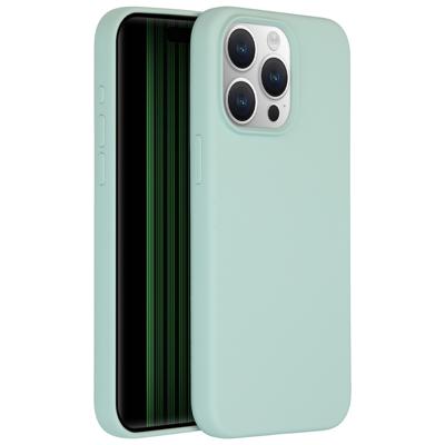 AccezzLiquid Silicone Backcover iPhone 15 Pro Max Telefoonhoesje Blauw