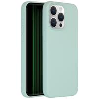 Accezz Liquid Silicone Backcover iPhone 15 Pro Max Telefoonhoesje Blauw