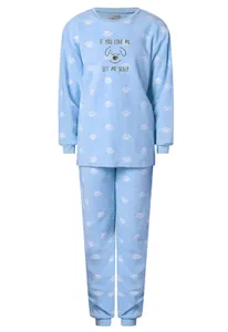 Cocodream fleece meisjes pyjama - "Let me Sleep"
