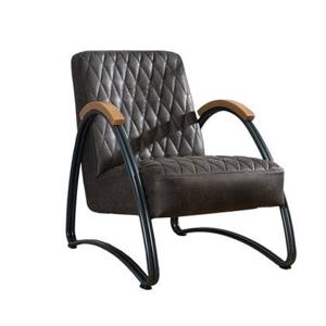 Bronx71 Industriële fauteuil Ivy eco-leer antraciet