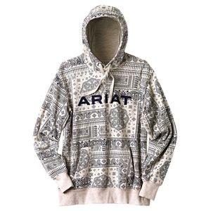 Ariat Dames Hoodie R.E.A.Lâ„¢ Paisley Hoodie, zwart-wit, Maat: XL