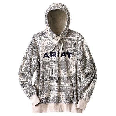 Ariat Dames Hoodie R.E.A.L™ Paisley Hoodie, zwart-wit, Maat: XL