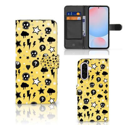 Telefoonhoesje met Naam Samsung Galaxy A56 Punk Geel Telefoonhoesje met Naam Samsung Galaxy A56 Punk Geel