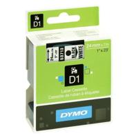 Gelamineerde Tape voor Labelmakers Dymo S0720930 Wit/Zwart Zwart/Wit 24 mm