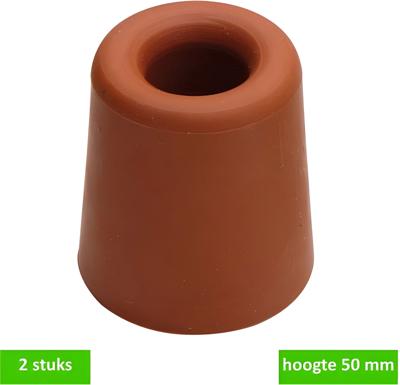 Deurbuffer rubber 50mm rood 2st - Deltafix
