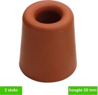 Deurbuffer rubber 50mm rood 2st - Deltafix