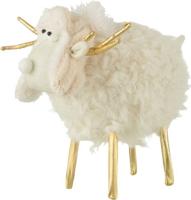 Rendier muts textiel creme/goud s 21x12x25 cm Jolipa - Hortus