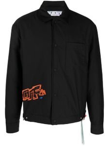 Off-White veste boutonnée à logo brodé - Noir