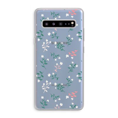 Small white flowers: Samsung Galaxy S10 5G Transparant Hoesje