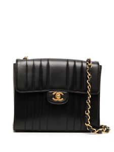 CHANEL Pre-Owned sac porté épaule Mademoiselle à rabat (1992) - Noir