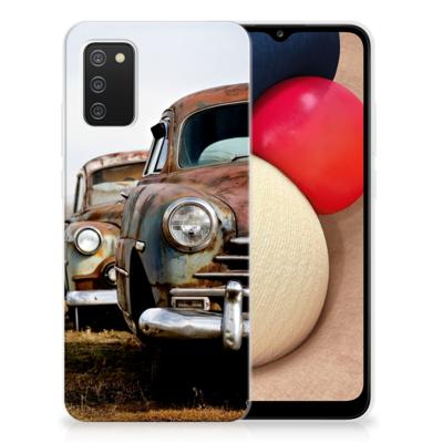 Samsung Galaxy A02s | Siliconen hoesje | met foto Vintage Auto