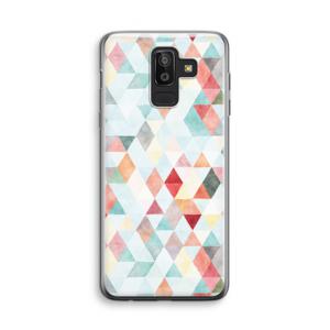 Gekleurde driehoekjes pastel: Samsung Galaxy J8 (2018) Transparant Hoesje