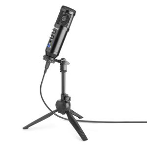 Vonyx CM320B USB studio microfoon met tafelstandaard - Zwart