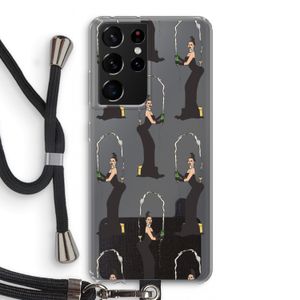 Pop Some Kim: Samsung Galaxy S21 Ultra Transparant Hoesje met koord