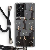 Pop Some Kim: Samsung Galaxy S21 Ultra Transparant Hoesje met koord