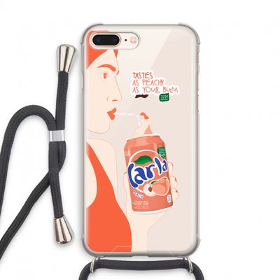 Peach please!: iPhone 7 PLUS Transparant Hoesje met koord