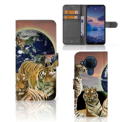 Nokia 5.4 | Telefoonhoesje | Met pasjeshouder | Roofdieren