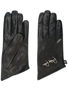 Philipp Plein gants à logo brodé - Or