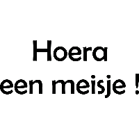 Hoera een meisje - Muursticker