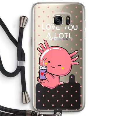 Love You A Lotl: Samsung Galaxy S7 Edge Transparant Hoesje met koord