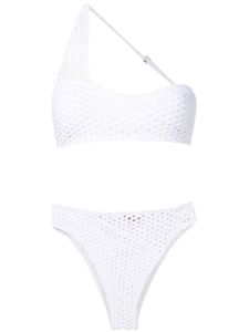 Amir Slama bikini taille haute à une épaule - Blanc