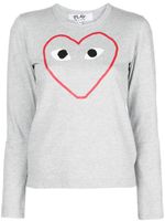 Comme Des Garçons Play t-shirt à logo imprimé - Gris