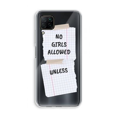 No Girls Allowed Unless: Huawei P40 Lite Transparant Hoesje