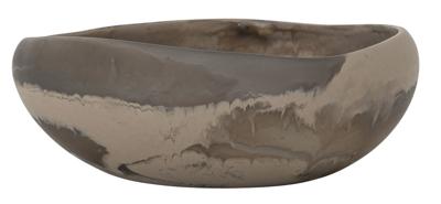 MUST Living schaal 'Rafael', Ø25 cm, kleur Zwart en Bruin
