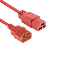 ACT AK5379 Netsnoer C14 - C21 IEC60320 | Rood | 3 meter