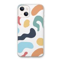 Memphis Shapes Blue: iPhone 13 mini Transparant Hoesje