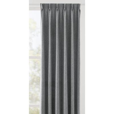 Leen Bakker - Gordijnstof Loet Semi Verduisterend - Donker - Polyester - Grijs - B150 Cm