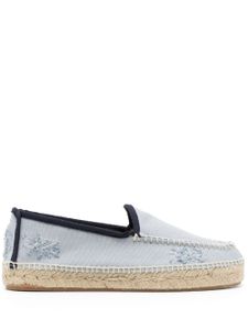Maison Margiela espadrilles en toile à broderies - Bleu