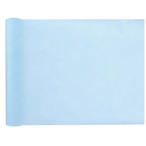 Santex Tafelloper op rol - polyester - lichtblauw - 30 cm x 10 m - Feesttafelkleden