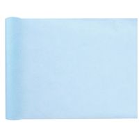 Santex Tafelloper rol geboorte jongen - polyester - lichtblauw - 30 cm x 10 m - Feesttafelkleden - thumbnail