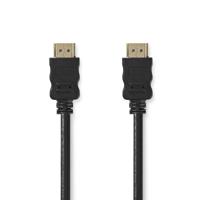 Nedis High Speed HDMI-Kabel met Ethernet | HDMI Connector | HDMI Connector | 4K@30Hz | ARC | 10.2 Gbps | 7.50 m | Rond | PVC | Zwart | Label -