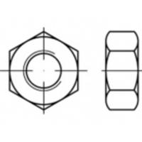 TOOLCRAFT TO-9984951 Zeskantmoeren M42 Staal Galvanisch verzinkt 10 stuk(s)