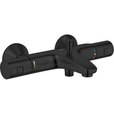 1/2 thermostatische bad-/douchemengkraan - GROHE Precision Start - 345982430 - Mat zwart - Opbouwwandmontage - Waterbesparend