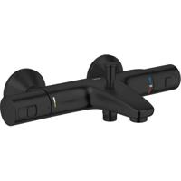 1/2 thermostatische bad-/douchemengkraan - GROHE Precision Start - 345982430 - Mat zwart - Opbouwwandmontage - Waterbesparend - thumbnail