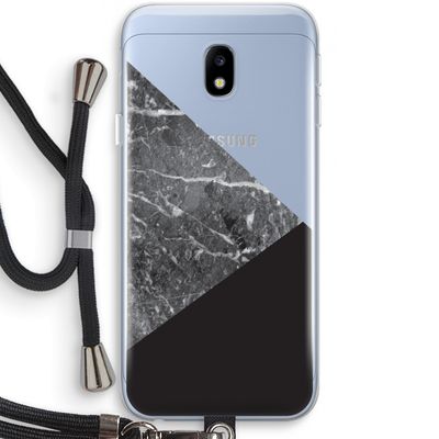 Combinatie marmer: Samsung Galaxy J3 (2017) Transparant Hoesje met koord