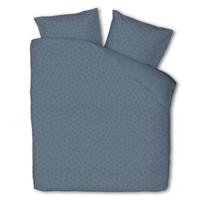 Dekbedovertrek Luna Embossed Dots - Blauw - Lits-Jumeaux (240x220 Cm) - Blauw Microvezel - Stippen - Luna Bedding - Dekbed-Discounter.nl