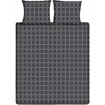 Ten Cate Katoenen Tweepersoons Dekbedovertrek 200x200/220 cm Antraciet