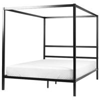 Beliani - LESTARDS - Hemelbed - Zwart - 160 x 200 cm - Staal
