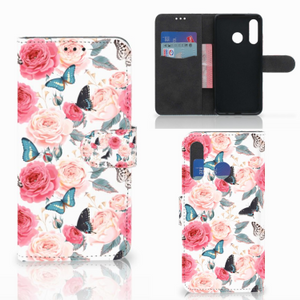 Huawei P30 Lite (2020) Hoesje Butterfly Roses