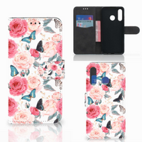 Huawei P30 Lite (2020) Hoesje Butterfly Roses - thumbnail