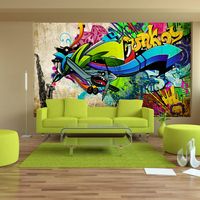 Zelfklevend fotobehang - Funky graffiti, 8 maten, premium print - thumbnail